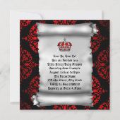 赤王室のプリンスベイビーシャワー招待状 招待状 (裏面)