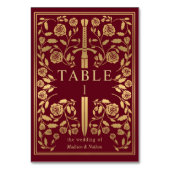 赤王室の中世結婚刀の表番号 テーブルナンバー (正面)