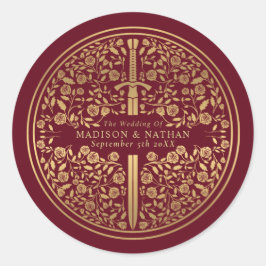 赤王室の中世結婚刀 ラウンドシール