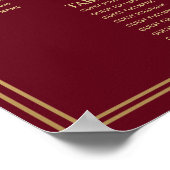 赤王室の中世結婚剣座図 ポスター (角)