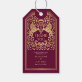 赤王室の獅子中世結婚剣 ギフトタグ (正面)