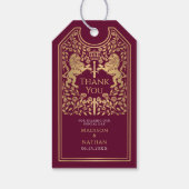 赤王室の獅子中世結婚剣 ギフトタグ (裏面)