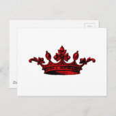 赤王室の王子、プリンセス、王、女王cに王冠 ポストカード (正面/裏面)