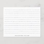 赤王室の白シルバーブライダルシャワーレシピカード (裏面)