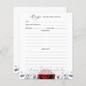 赤王室の白銀金属ブライダルシャワー (正面/裏面)