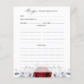 赤王室の白銀金属ブライダルシャワー (正面)