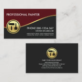 赤王室の金ゴールド波絵画サービス 名刺 (正面/裏面)