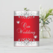 赤王室の銀結婚ダイヤモンドハート 招待状 (スタンド正面)