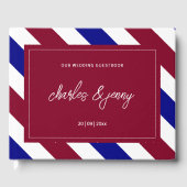 赤王室の青結婚テーマ ゲストブック (正面)