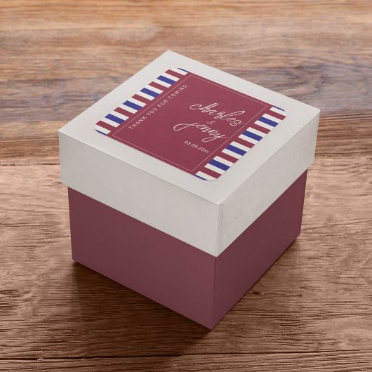 赤王室の青結婚テーマ スクエアシール