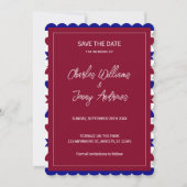 赤王室の青結婚テーマ セーブザデート (正面)