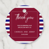 赤王室の青結婚テーマ フェイバータグ (裏面)