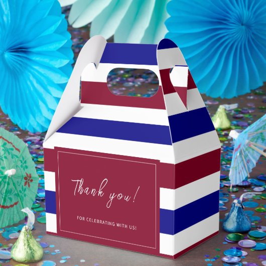 赤王室の青結婚テーマ フェイバーボックス (パーティー)