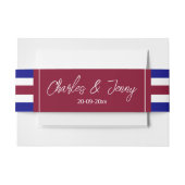 赤王室の青結婚テーマ 招待状ベリーバンド (正面例)