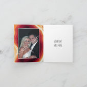 赤瑪瑙のスライスジオード結婚式のお礼フォト サンキューカード (内部)