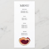 赤瑪瑙のスライス、ジオード モダン秋の結婚式メニュー メニュー (裏面)