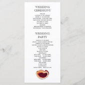 赤瑪瑙のスライス、ジオード モダン秋結婚式プログラム プログラム (裏面)