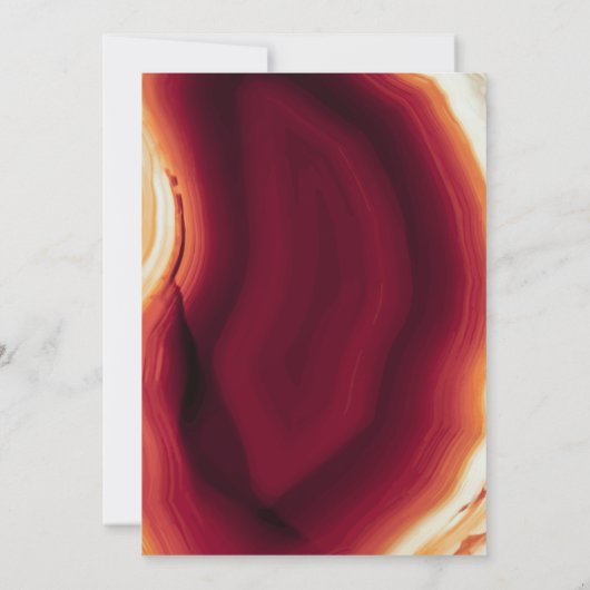 赤瑪瑙スライス秋の結婚式カップルのシャワー 招待状 (裏面)