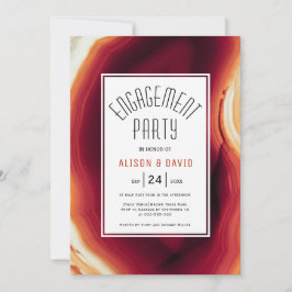 赤瑪瑙スライス秋の結婚式婚約パーティ 招待状