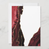 赤瑪瑙 ホワイト ゴールド 30歳の誕生日 招待状 (裏面)