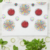 赤甘草キッチンハンドタオル キッチンタオル (折り畳み)