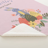 赤生まれたばかりのちゃん女の子のためのイースター シェルパブランケット (3/4)