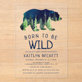 赤生まれん坊のシャワーを浴びる アクリル招待状 (正面)