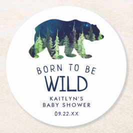 赤生まれん坊のシャワーを浴びる ラウンドペーパーコースター