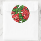 赤生姜の花、ヴィンテージプリント ラウンドシール (バッグ)