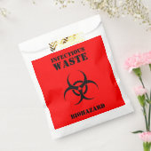 赤生物学的災害［有害物質］感染性廃棄物トリックまたは処理バッグ フェイバーバッグ (封をした状態)