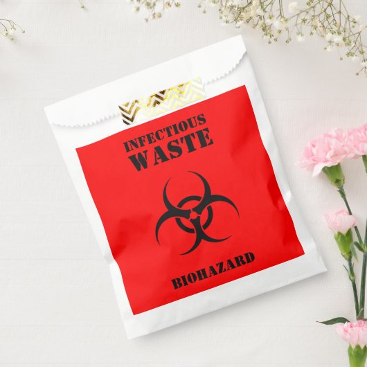 赤生物学的災害［有害物質］感染性廃棄物トリックまたは処理バッグ フェイバーバッグ (封をした状態)
