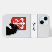 赤男らしと黒の騎士と盾 Case-Mate iPhoneケース (裏面 (横))