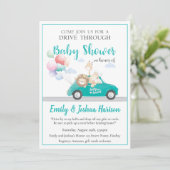 赤男女兼用ちゃんシャワーで動物が車を走らせる 招待状 (スタンド正面)