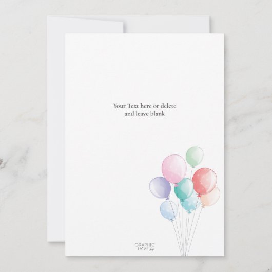 赤男女兼用ちゃんシャワーで動物が車を走らせる 招待状 (裏面)