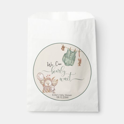 赤男女兼用ちゃんシャワーを待つ フェイバーバッグ (正面)