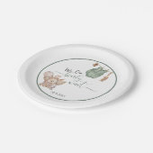 赤男女兼用ちゃんシャワーを待つ ペーパープレート (アングル)