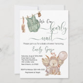 赤男女兼用ちゃんシャワーを待つ 招待状 (正面)