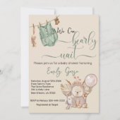 赤男女兼用ちゃんシャワーを待つ 招待状 (正面)