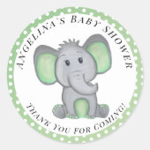 赤男女兼用ちゃんシャワーエレファントありがとう ラウンドシール (正面)