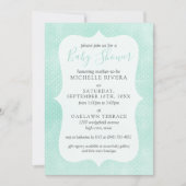 赤男女兼用ちゃんシャワーミントイエロー素朴ウッド 招待状 (正面)