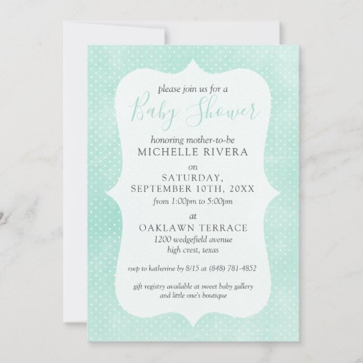 赤男女兼用ちゃんシャワーミントイエロー素朴ウッド 招待状 (正面)