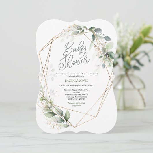 赤男女兼用ちゃんシャワーモダン、緑 招待状 (スタンド正面)