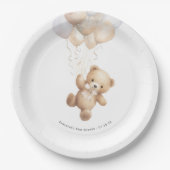 赤男女兼用ちゃんシャワー待ち ペーパープレート (正面)