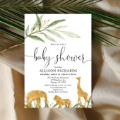 赤男女兼用ちゃんシャワー招待，金ゴールドサファリ 招待状