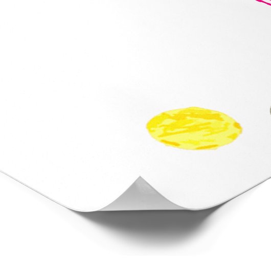 赤男女兼用ちゃんシャワー標識 ポスター (角)