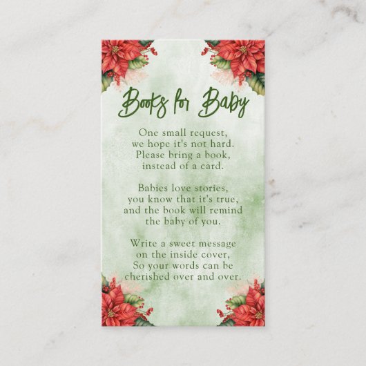 赤男女兼用ちゃんシャワー用クリスマスブック エンクロージャーカード (正面)