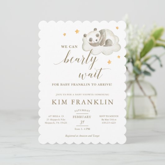 赤男女兼用ちゃんシャワー請求書を待つことができる 招待状 (スタンド正面)