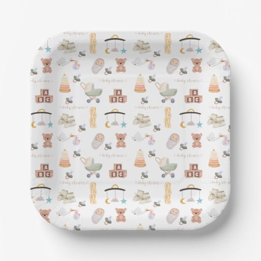 赤男女兼用ちゃんシャワー ペーパープレート (正面)