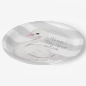 赤男女兼用パーソナライズされたちゃんシャワー ペーパープレート (アングル)