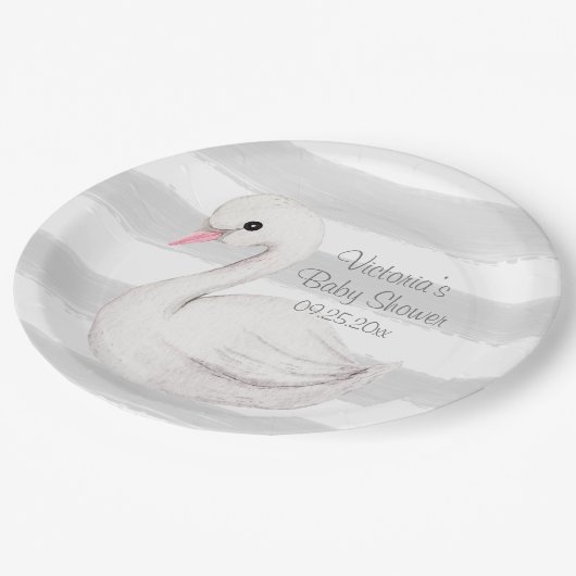 赤男女兼用パーソナライズされたちゃんシャワー ペーパープレート (アングル)